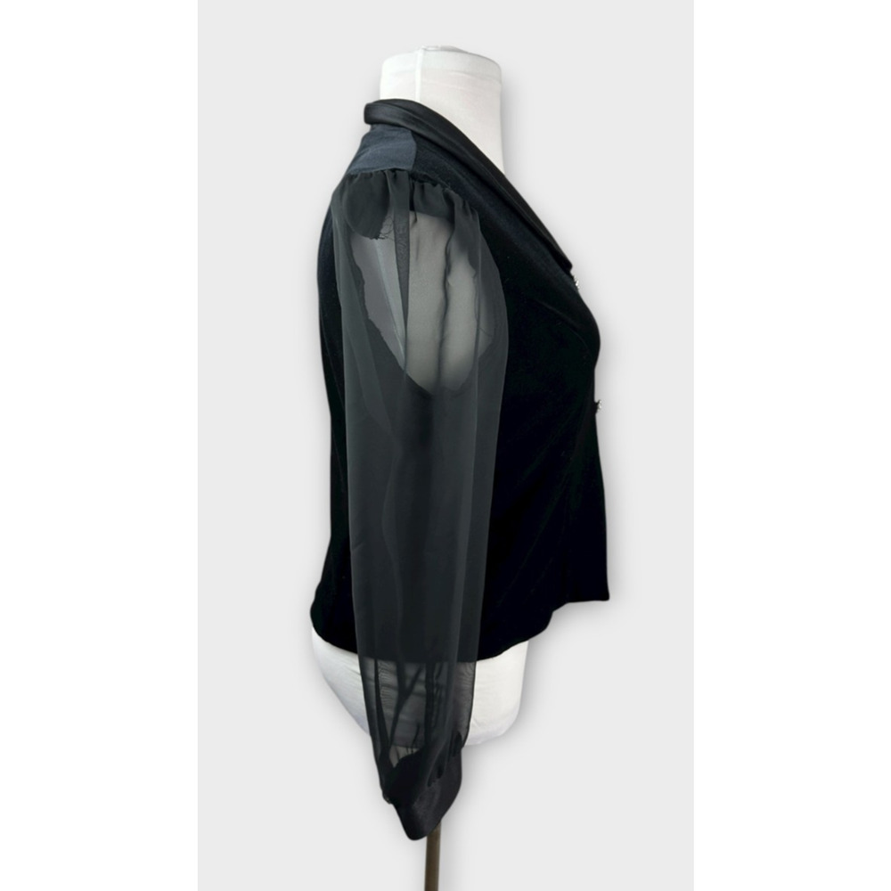 Vintage Another Thyme Velvet Top Size Large Fairy Grunge Victorian Jewel Buttons - Picture 7 of 10